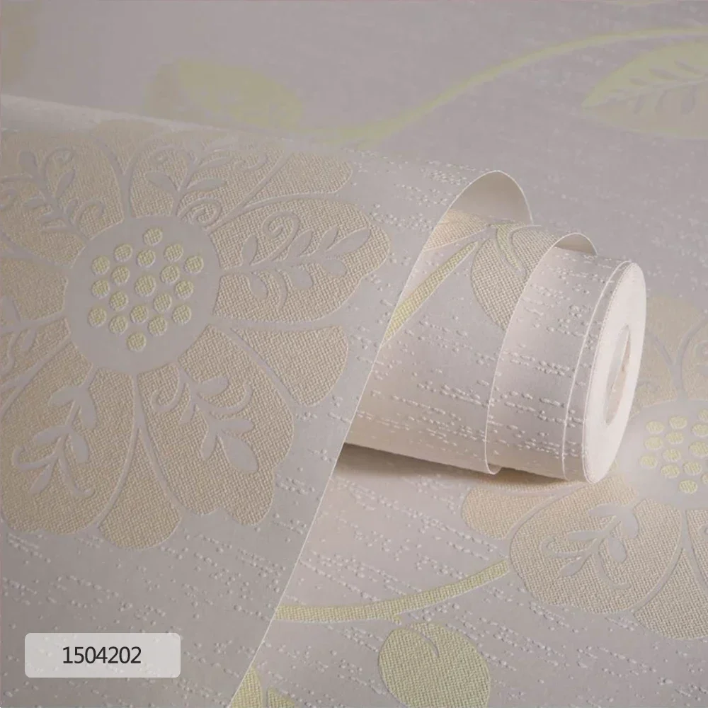 不織布3D田舎の花柄の壁紙,部屋の装飾,家の壁紙