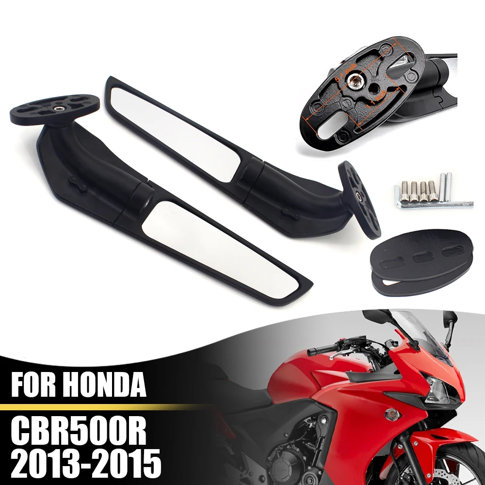 

For Honda CBR500R 2013-2015 CBR 500R Motorcycle Aluminium Adjustable Rotate Sports Winglets Wing Stealth Mirrors