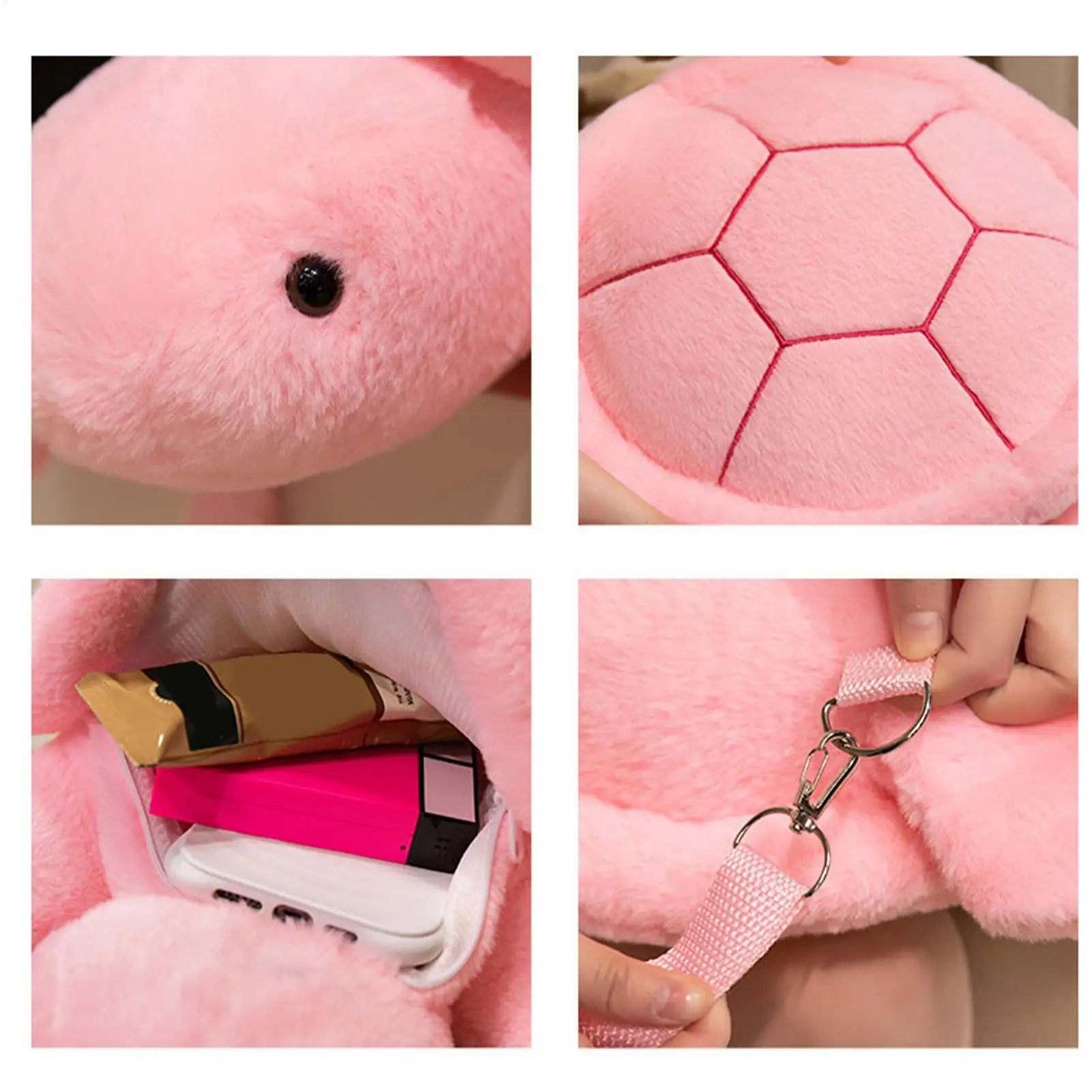 حقيبة ظهر على شكل سلحفاة للأولاد حقيبة لطيفة من القطيفة على شكل صدفة السلحفاة لوقت اللعب والسفر العائلي والمهرجانات اليومية وأعياد الميلاد في الهواء الطلق