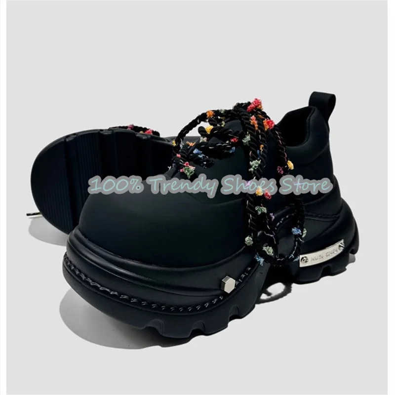 تصميم الأزياء الزهور الكرمة حزام الدانتيل متابعة المتسكعون للنساء مكتنزة أسفل عالية الكعب المعادن ديكور ديربي أحذية سيدة مضخات عادية #1