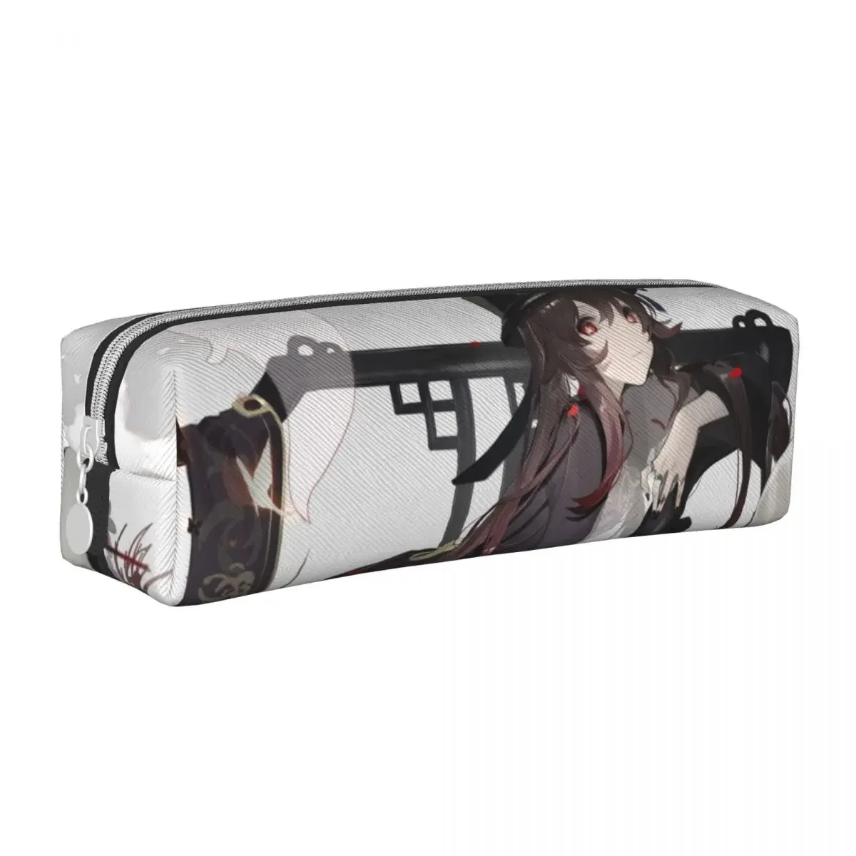 Hu Tao Genshin Impact Cute Pencil Cases Classic Anime Girl Pen Holder Bag Girls Boys Big Students School Cosmetic Pencil Box