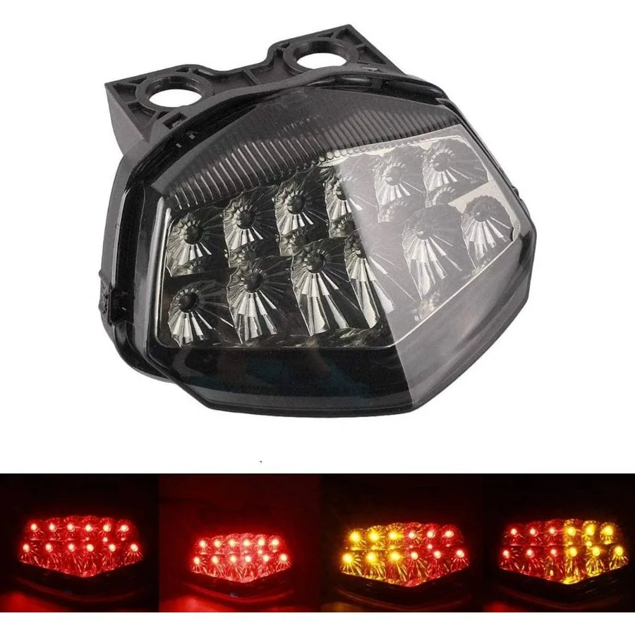 

Motorcycle Tail Light Turn Signal LED Integrated Blinker Compatible with EX 250 EX250 2008 2009 2010 2011 2012 Smoke