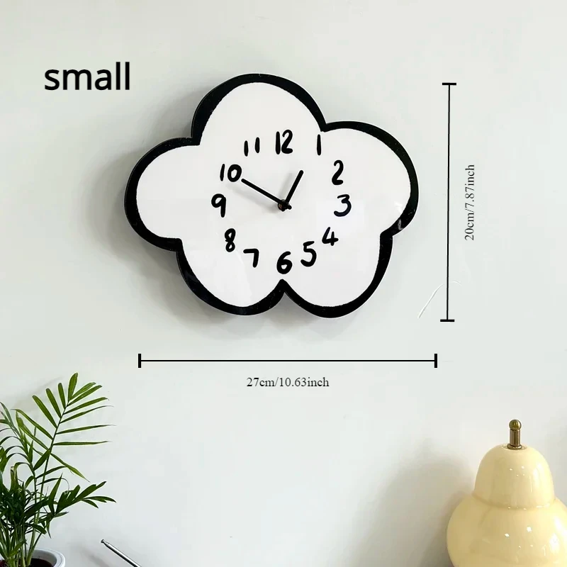 Swaying Cloud Cartoon Mute Clock Living Room Children\'s Room Swing Wall Clock Home Decoration Modern Simple Clock