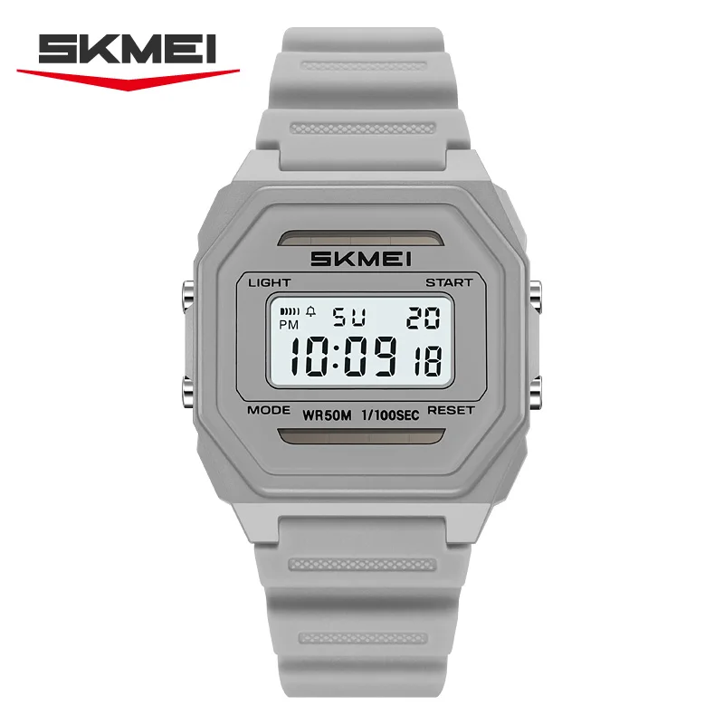 SKMEI 2640 Montre électronique solaire de sport tendance pour homme, chronographe étanche, montre numérique militaire quotidienne, Relógios Masculino