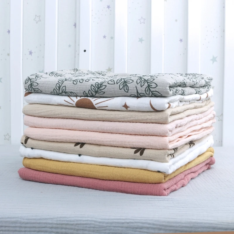 

New Baby Muslin-Towel Cotton Swaddle Blanket Infant Crib Quilt High Absorbent Bath Towel Air Conditioned Room Soft Blanket