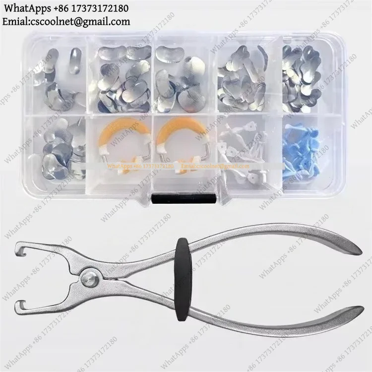 Dentistry Materials for Sectional Matrix System Set Dental Restorative Tools Band Ring Wedge Kit Orthodontic Supply
