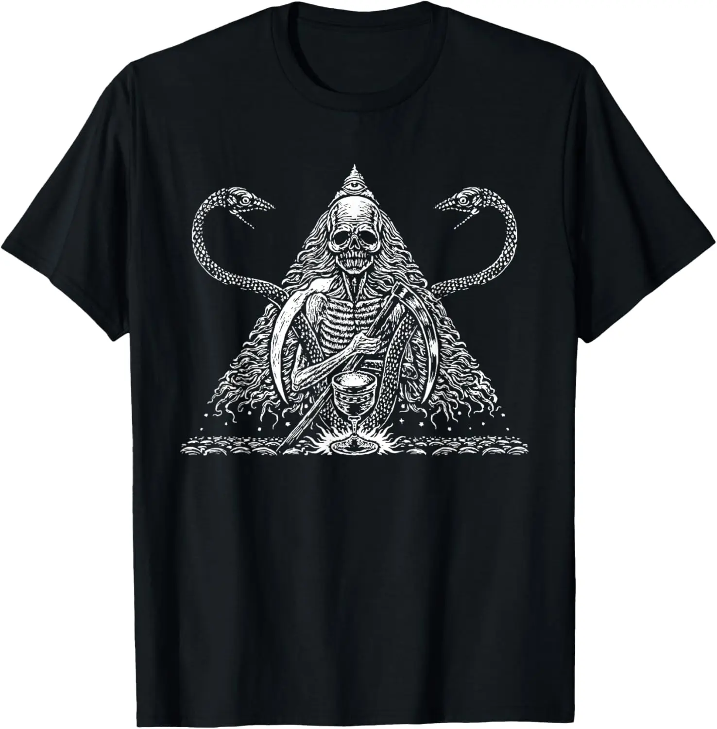 

Death Skull and Snakes Tshirt - Blackcraft Gift