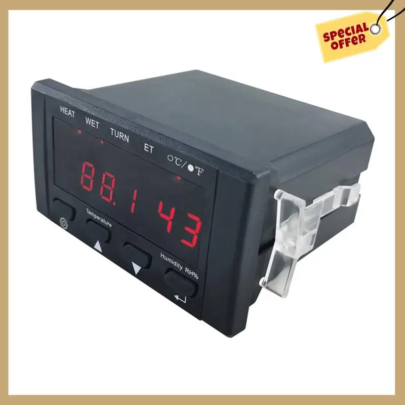 HT-10 инкубаторный термостат контроль температуры и влажности с индикатором увлажнения и нагрева 110-220 В черные аксессуары