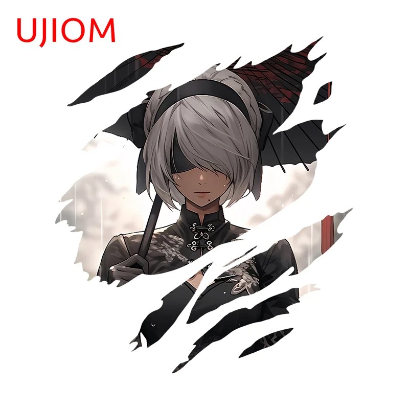UJIOM Tear Fashion Anime Figure Nier 2B Wall Sticker Premium Attractive Design Chic Sunscreen High Quality Decal Vinyl Material