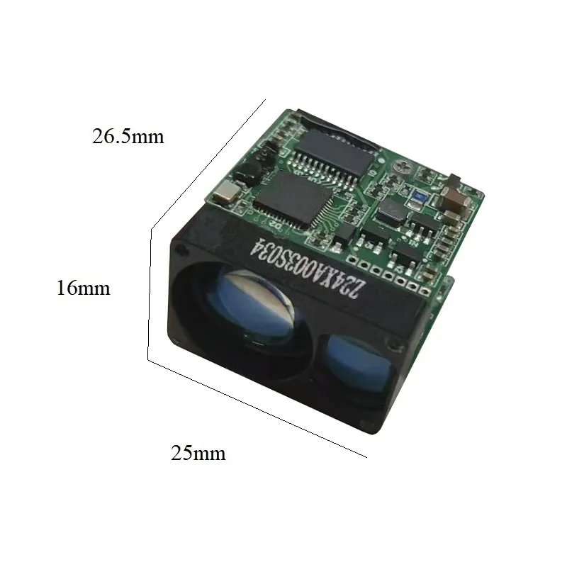 Mini-Infrarot-Laser-Entfernungsmesser-Modul 600 m 1200 m UART-Entfernungsmesser 1800 m 2000 m Auto-Position-Fernsensoren