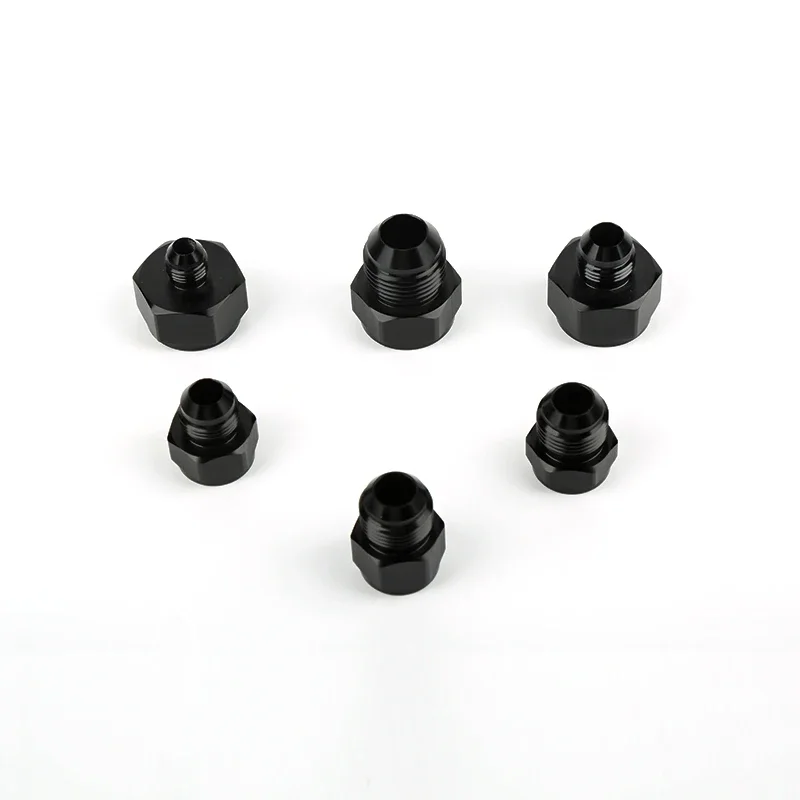 

Oil Hose End Fitting Cap AN6/8/10 Female to AN6/8/10/12 Male Reducer Expander Fitting Adaptor Kit Black