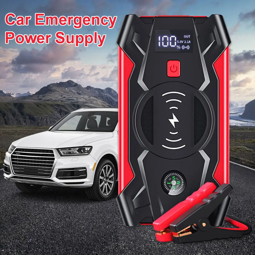 99800mAh 1200A Avviatore di emergenza per auto Booster Power Bank Caricabatteria Alimentatore per avviamento di emergenza per auto con display digitale