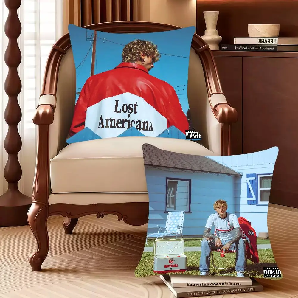 M-MGK Lost Americana Singer Pillow Case Decor Protective Covers Comfortable soft for Sofa Living Room Home office