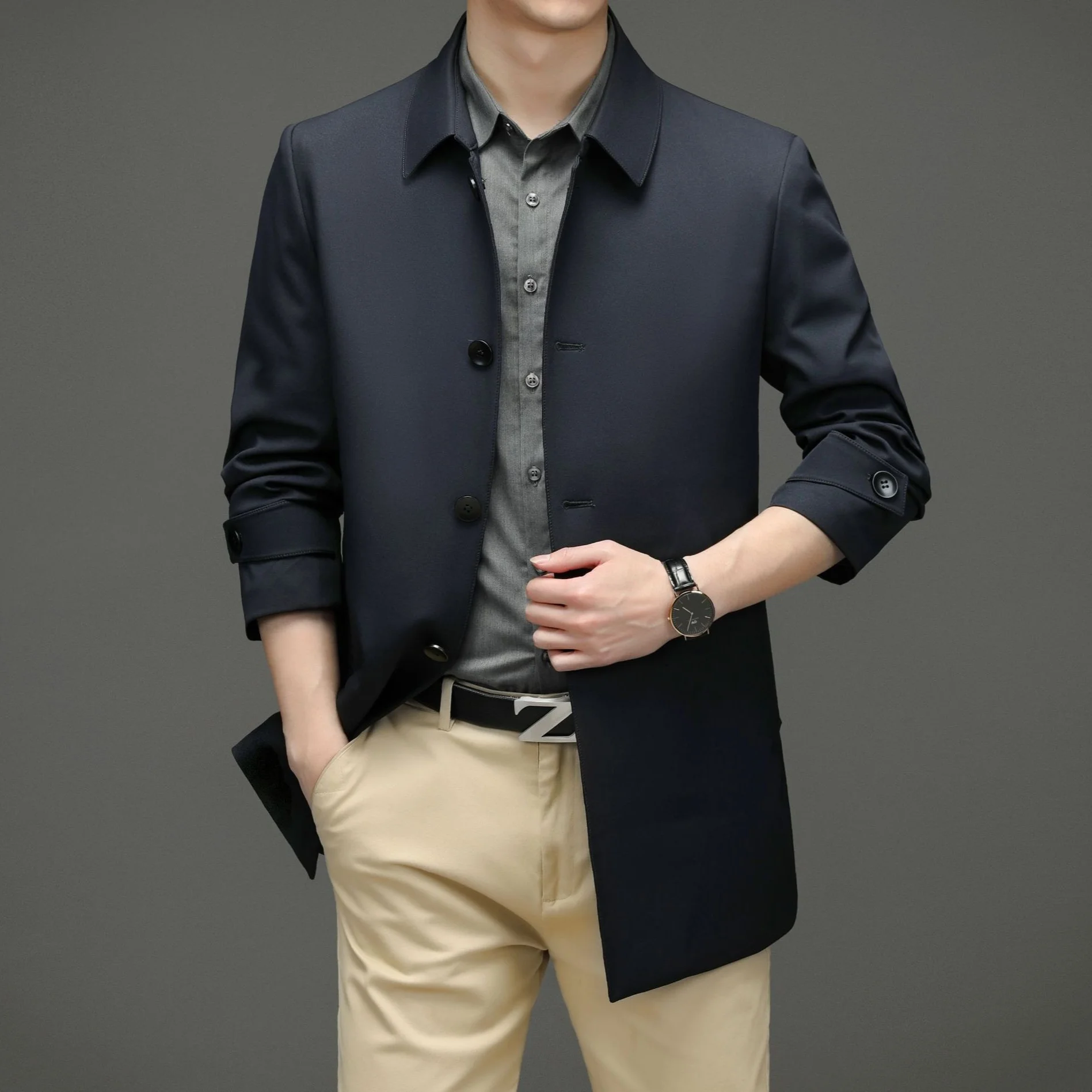 

Мужское джинсовое пальто-тренч из вельвета, приталенное, в готическом викторианском стиле, черное, с отложным воротником, вышивкой, для осенних фестивалей, косплея, альтернативного стиля