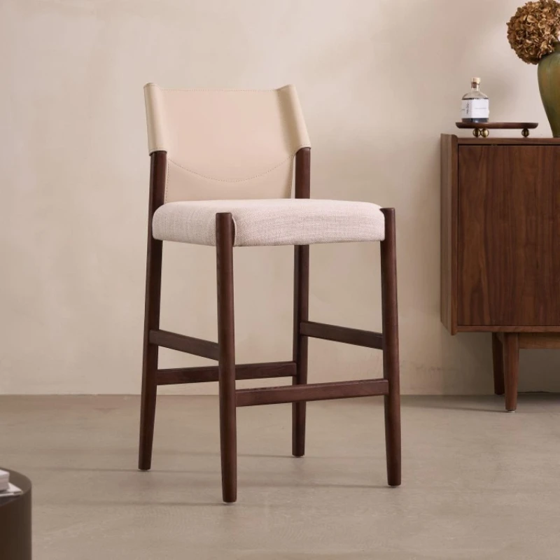Chair Modern Back Chair Light Luxury Dining Chair Household Table and Solid Wood Leisure Restaurant Simple Wrought
