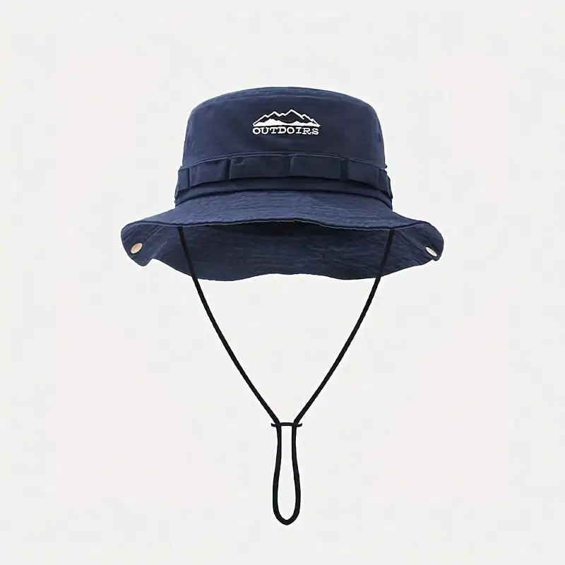 

Men'S And Women'S Vintage Sun Hat - Black Bucket Hat With Adjustable Strap, Stylish Woven Design, Perfect For Outdoor Activities, Outdoor Sun Protection|Stylish Bucket Hat|Adjustable Headgear