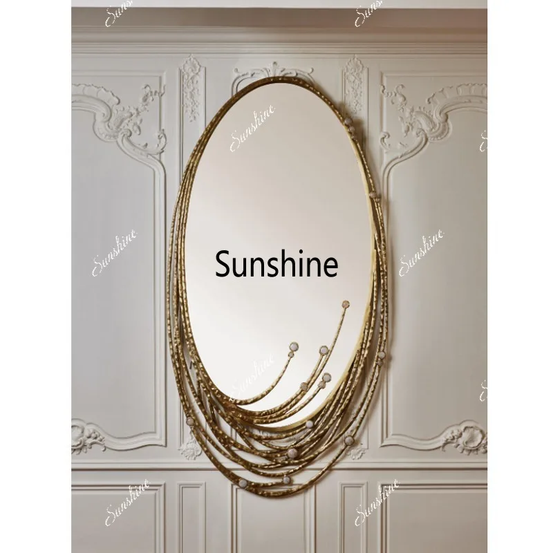 Simple round mirror bathroom modern dressing mirror bathroom decorative mirror