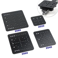 Placa de pórtico OpenRail, aleación de aluminio, mecanizado cnc de precisión, placa negra 2020 2040 2060 2080, accesorio Universal de piezas de bricolaje CNC