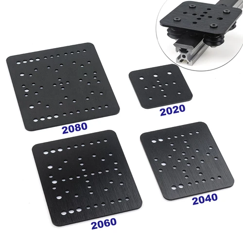 Imagen 1 del producto Placa de pórtico OpenRail, aleación de aluminio, mecanizado cnc de precisión, placa negra 2020 2040 2060 2080, accesorio Universal de piezas de bricolaje CNC