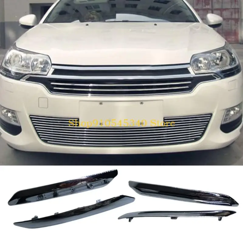 

U2JA Pack Of 4 Bumper Trim Strips for Front & Rear ABS Bumper Guard Set Vehicle Accessories Suitable for C5