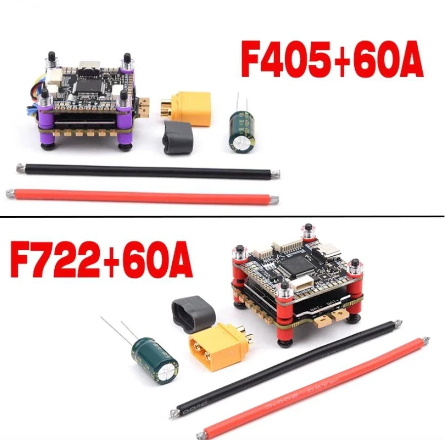 TopessF405 V3 F722 Flight Controller BLS 4-in-1 60A ESC 2-6S Lipo Stack/Flytower For Remote Control FPV Racing Drone Quadcopter