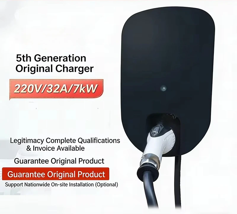 7KW for BYD Wall-mounted EV Charger New Household Electric Vehicle Charger with GB Interface and TYPE2 With Adapter