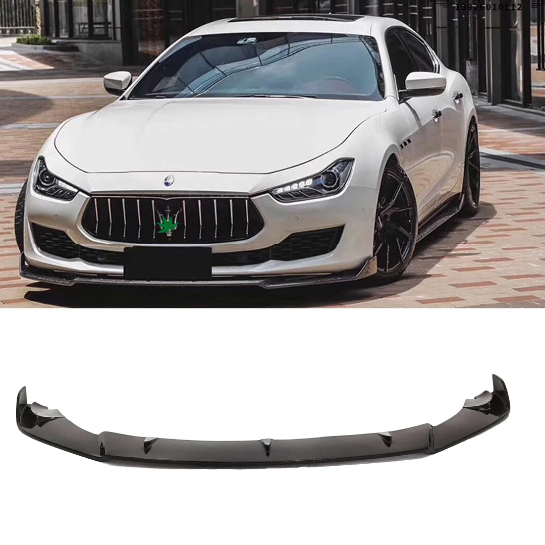 For Maserati Ghibli Carbon Fiber Front  Lip Car Body Kits 2017-2022