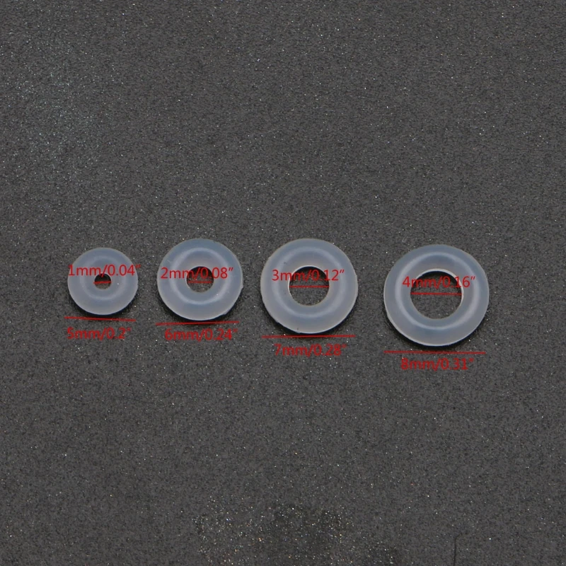 Clear Rubber Stop Beads Silicone Stopper Spacer Beads End Clasp Beads O Rings