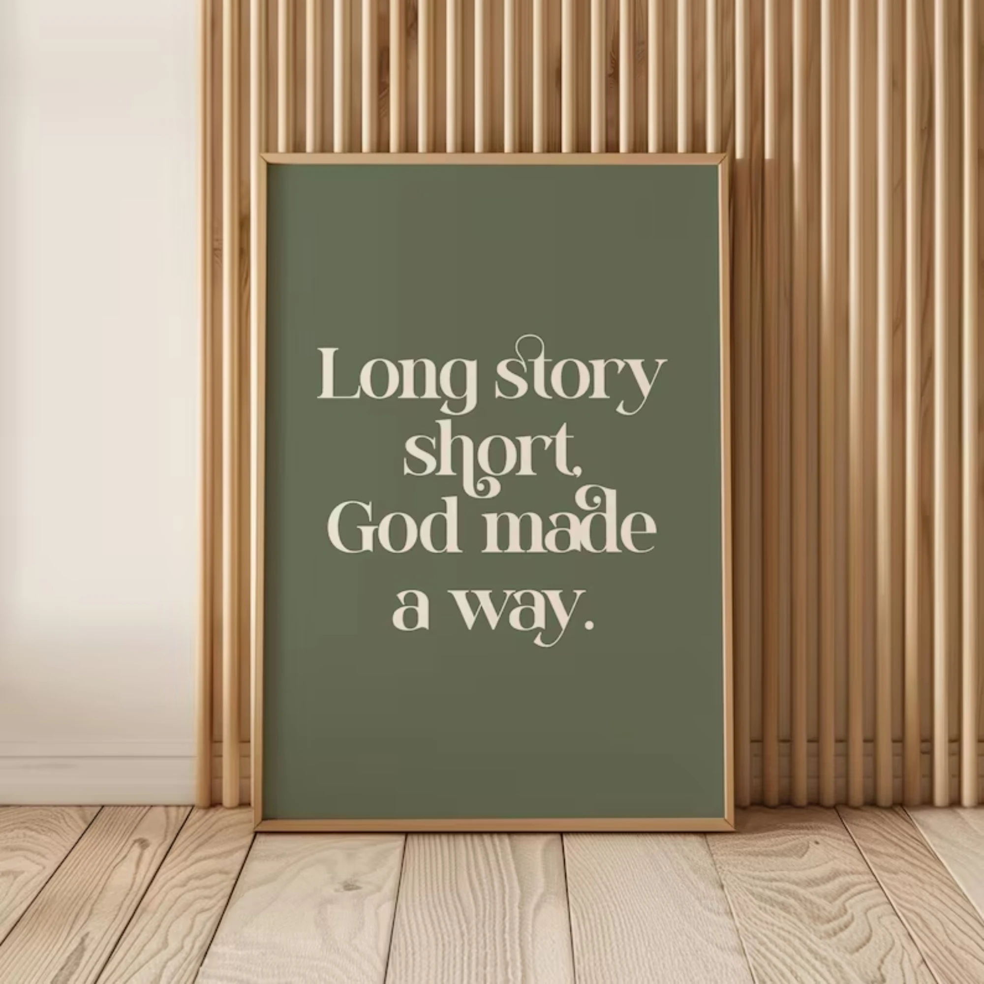 Long Story Short God Made A Way Christian Faith Wall Art Print Canvas Painting Poster Picture For Living Room,Bedroom Home Decor