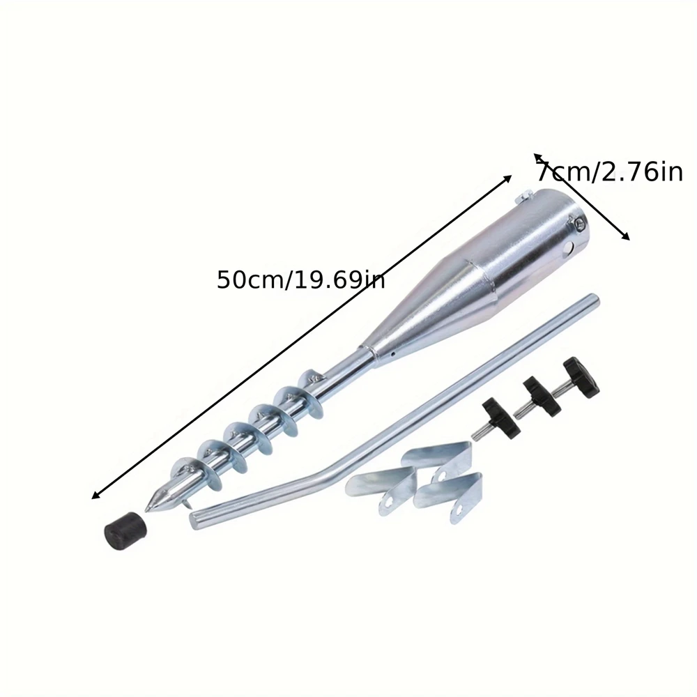 1pcs Outdoor Drying Rack Base Metal Umbrella Anchor Spiral Screw Sturdy Suitable for Garden Backyard Lawn Soil Ground Insertion