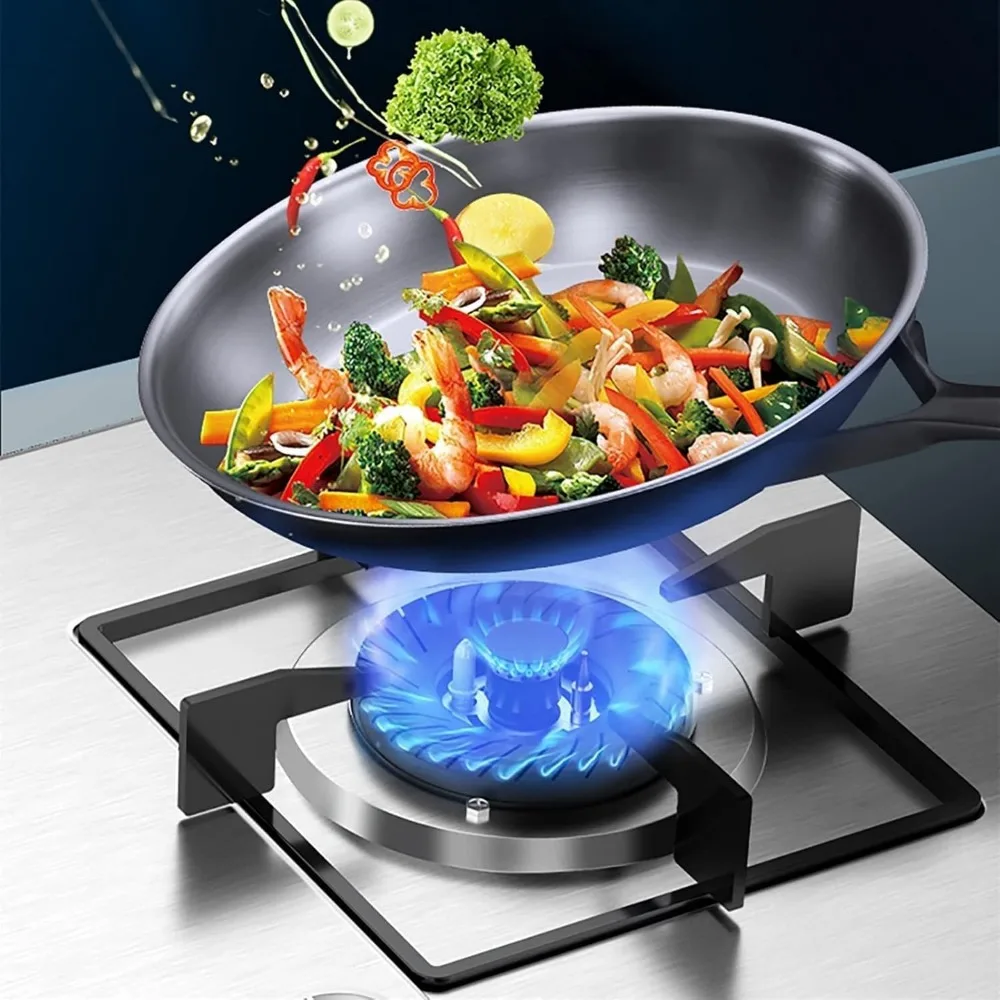 業務用ガスコンロ 4.2KW ガスコンロ ビルトイン 72cm 2口 家庭用キッチン調理器具 正方形鋳鉄鍋ホルダー＆炎付き