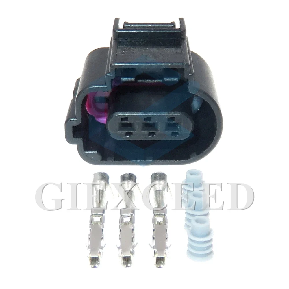 2 Set 3 Pin AC Assembly Car Waterproof Socket 8K0 973 703 F Auto Knock Sensor Electric Wire Connector 8K0973703F For VW Audi