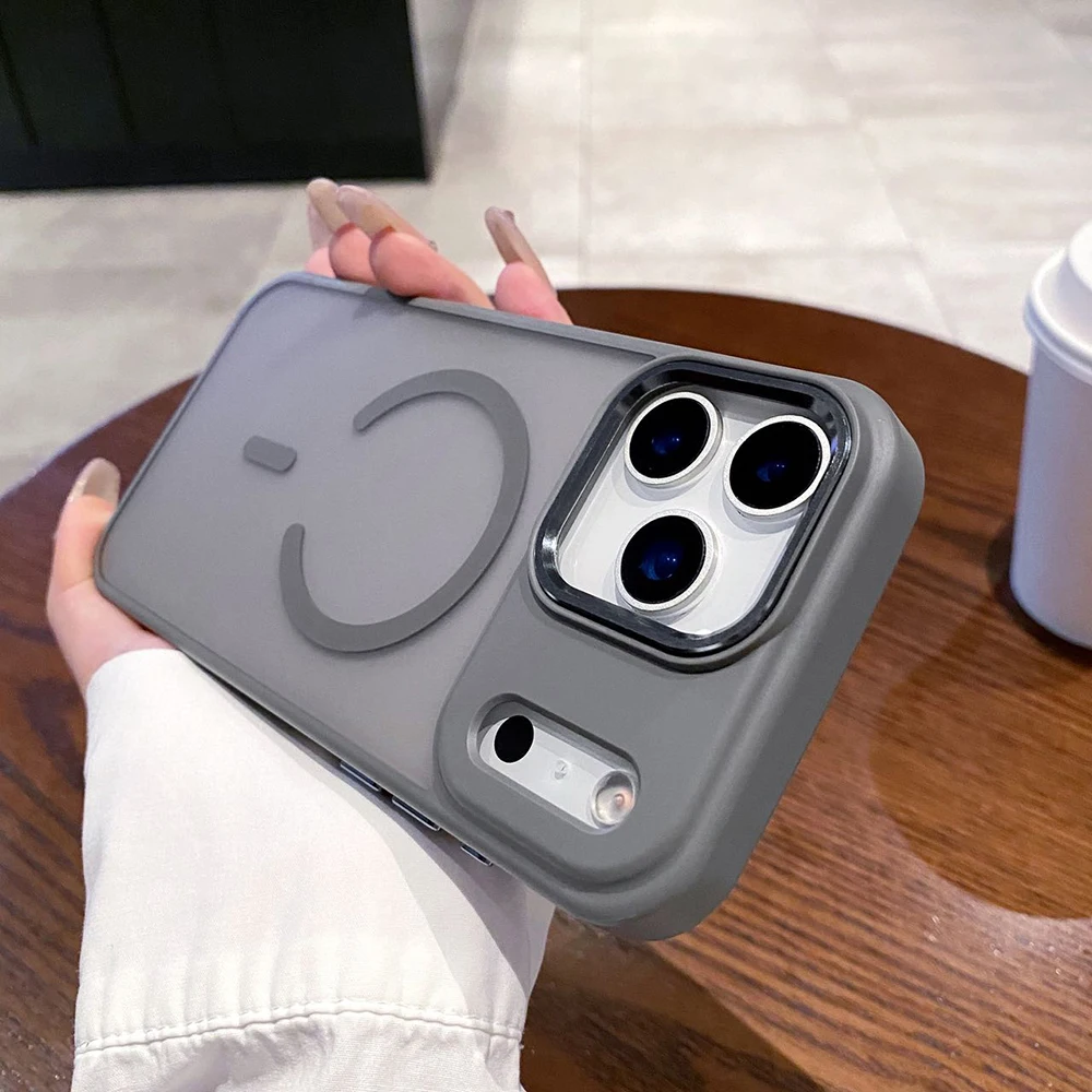 Przyjazne dla skóry etui na iPhone 17 Air Pro Max Magsafe Przezroczyste bezprzewodowe ładowanie Magsafe Metalowa ramka obiektywu Metalowa osłona kluczy