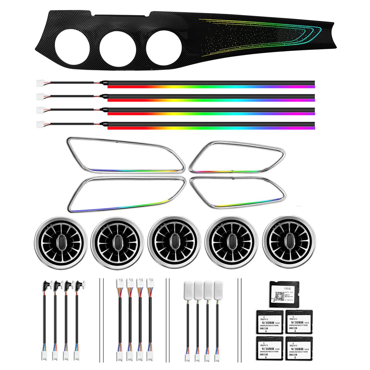 

ICarsin 64 Colors W117 Ambient Lighting Upgrade For Mercedes-Benz CLA 2013-2018 GLA X156 Interior LED Light Accessories