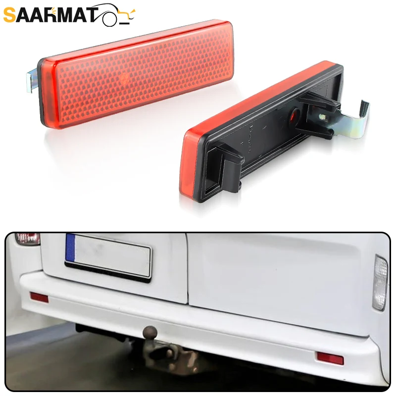 2pcs For Opel Vauxhall Vivaro Movano A Nissan Primastar Renault Trafic Master Rear Bumper Reflector Red shells OEM:9160858