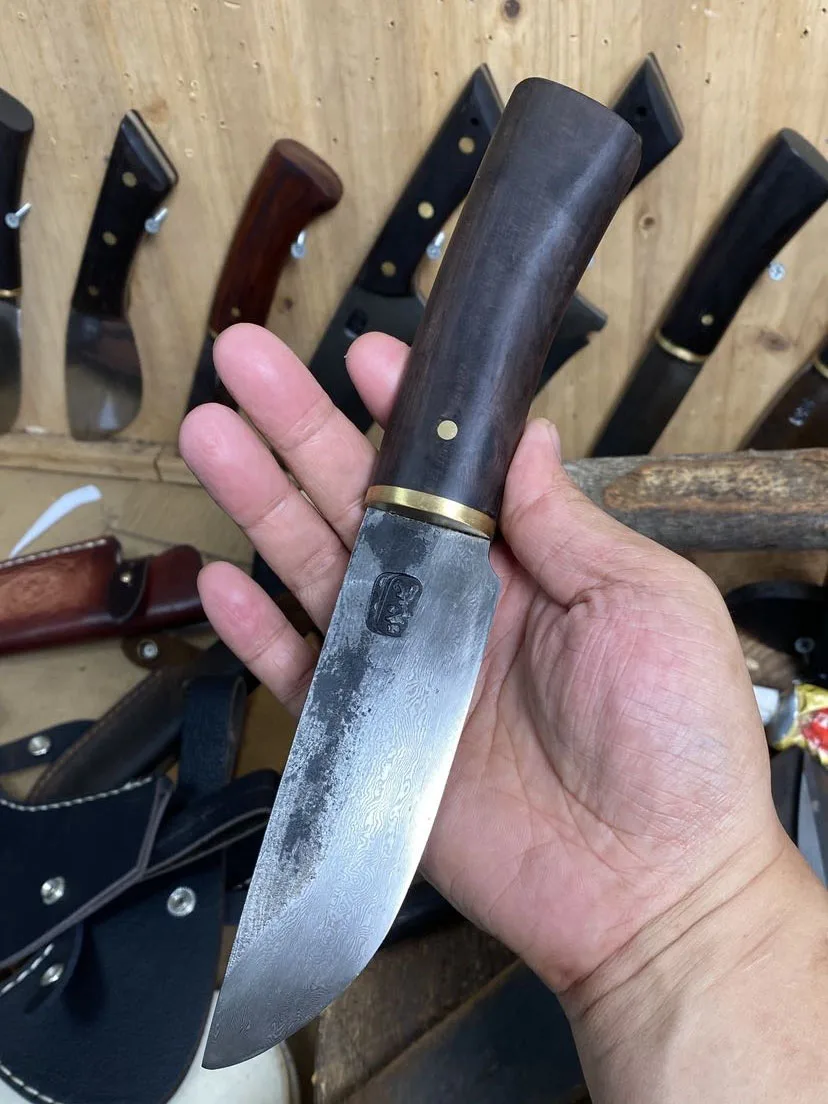 5 Inch Utility Knife 300+ Layers Damascus Steel Blade Chef Cleaver Slicing Paring BBQ Handmade Forged Kitchen Knife With Cover