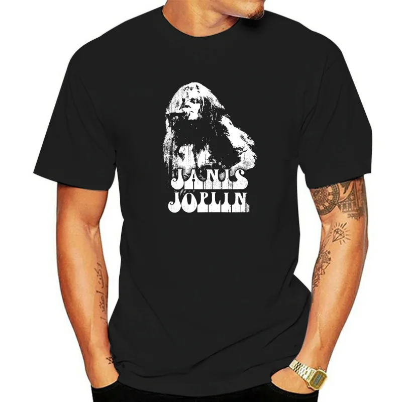 Authentic Janis Joplin Sings on Stage Concert Live Ladies Premium T-shirt top