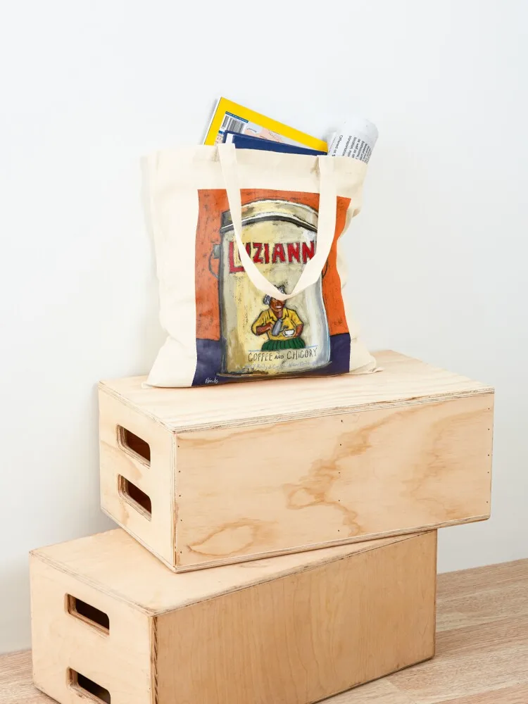 Vintage Luzianne Coffee and Chicory Tin Tote Bag the tote bag Candy bags canvas bags bag luxury women