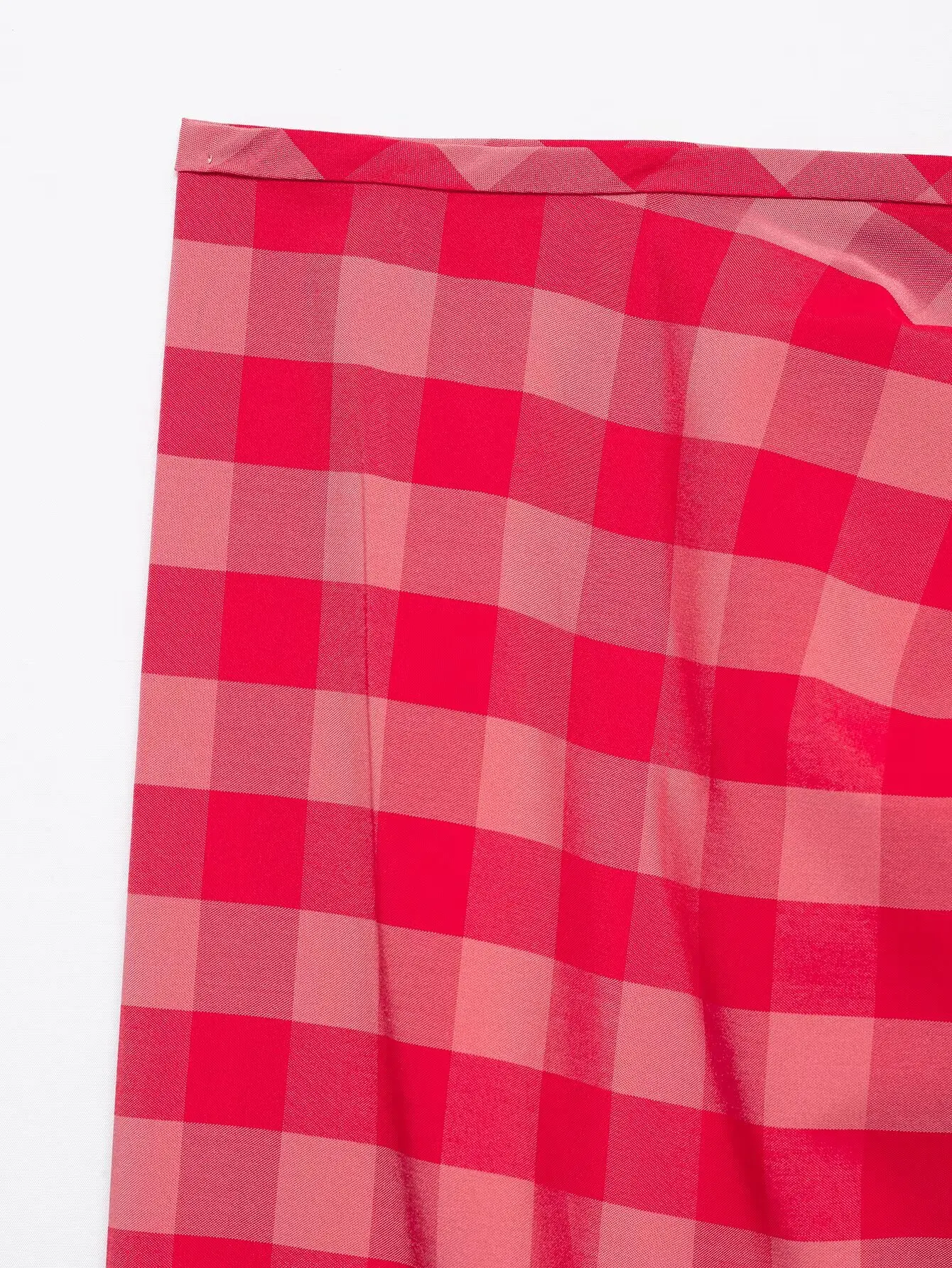 KONDALA Chic Streetwear Roter Karierter Asymmetrischer Sommerrock Mode 2026 Stufenrock Moderner Rock High Street Y2K Club Party Y2K Röcke – Detail 8