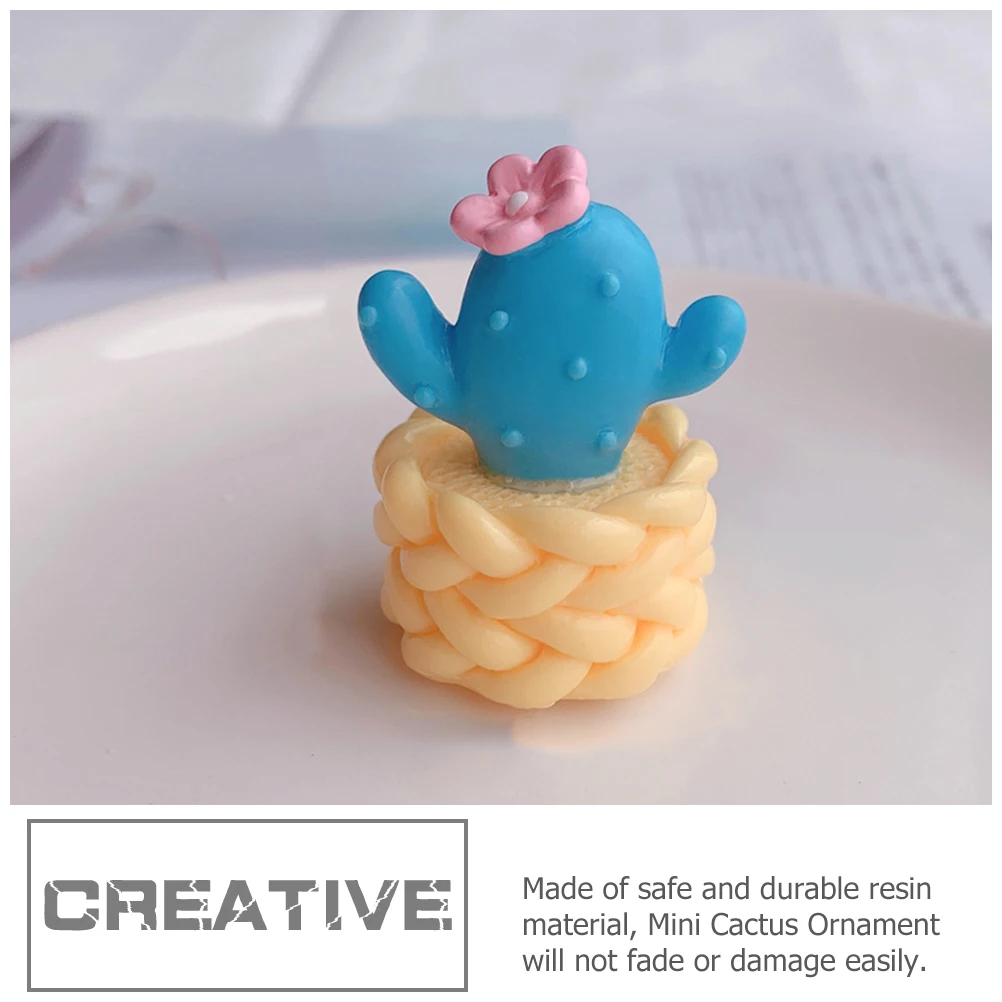 

Mini Decorative Ornaments Miniature Cactus Figurines Resin Decoration Statue Cute Succulent Flowerpot Decorations