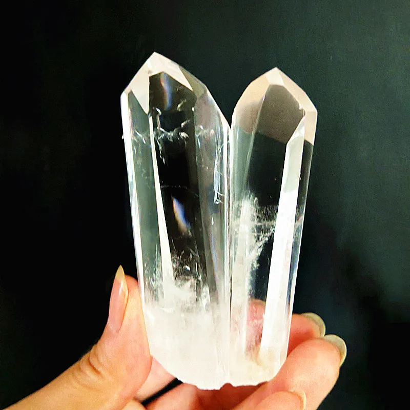 Natural Clear Quartz Crystal Tower Stone Wand Point Home Room Decor Chakra Energy Spiritual Feng Shui