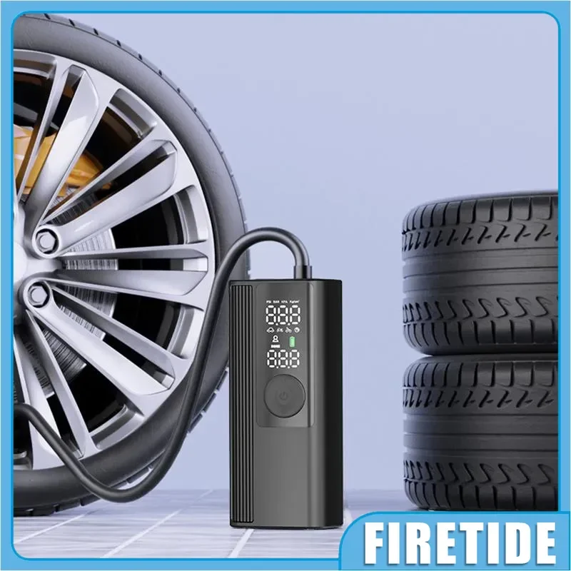 150Psi Rechargeable Digital Tire Inflator Portable Air Compressor Emergency Tool for Car Motorcycle Bike Balls