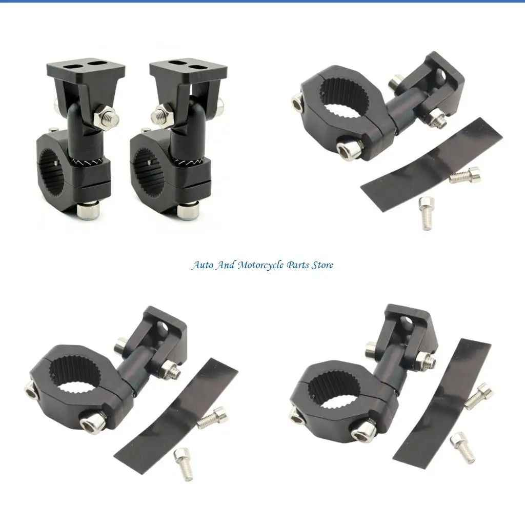 P9FD Universal Motorcycle Light Mount Bracket Adjustable 360 Degree Rotation Clamping for LED Spotlights Auxiliary Lights