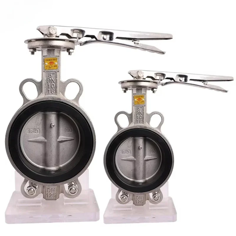 100 Stainless Steel Butterfly Valves Universal PTFE and Vinyl Butterfly Valves with Durable Clamps