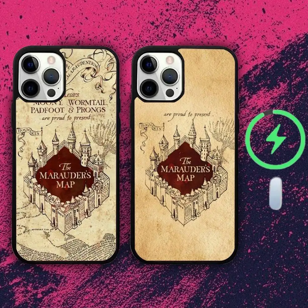 

The Ticket M-Marauders Maps Phone Case For iPhone 16e,16,15,14,13,12,11,Plus,Pro,Max,Mini Magsafe Magnetic Wireless Charging