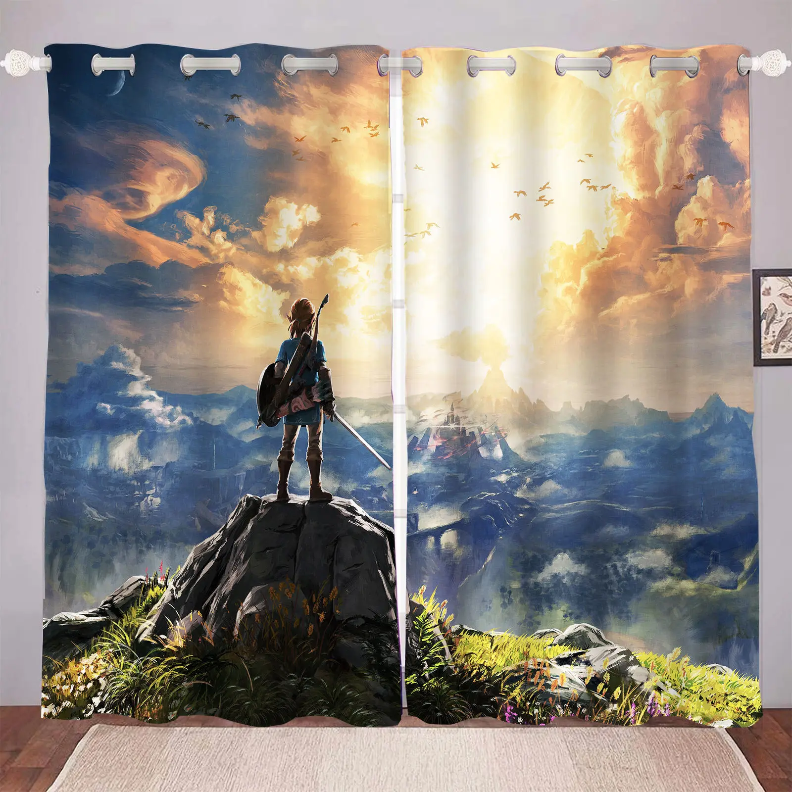 

The Legend Of Zelda Home Decor Living Room Bedroom Curtains For Blackout Curtains Game Kitchen Accessories Christmas Gifts