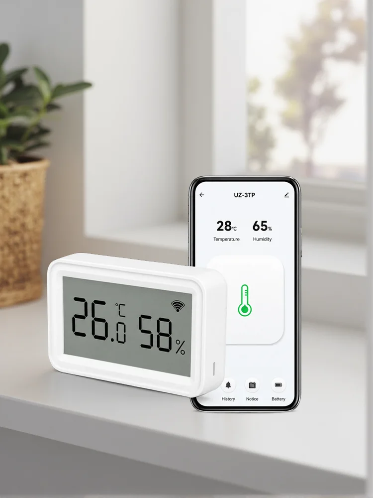 Zigbee 3.0 Temperatur- und Feuchtigkeitssensor Smart Home Thermometer Hygrometer Kompatibel mit Home Assistant ZHA Zigbee2MQTT Alexa Yandex