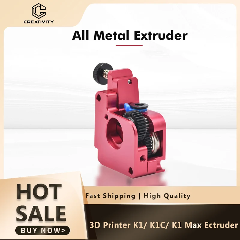 Upgraded K1 Extruder Manual Consumable Feed Full Metal No Motor K1C Extrusion Kit Dual Gear Drive for K1C/K1Max 3d printer Parts