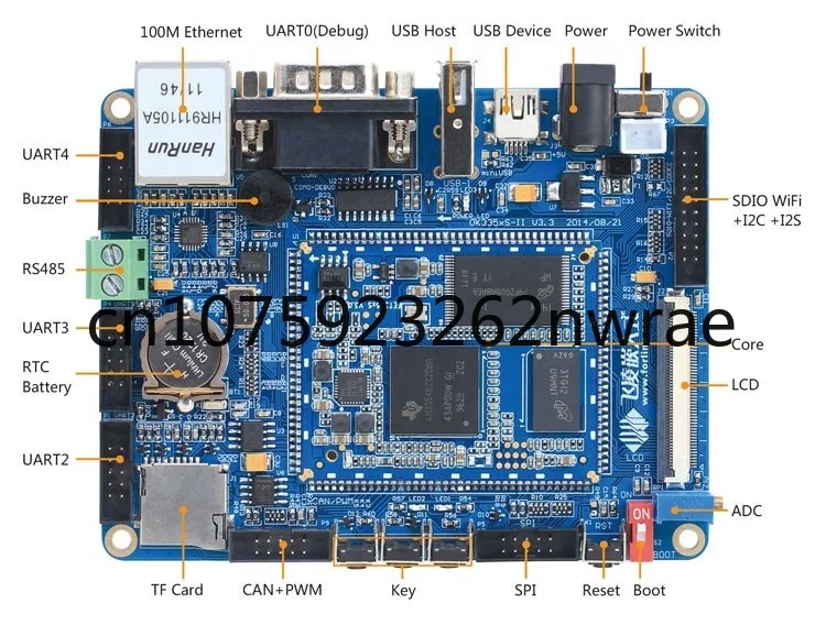 Ordenador de placa única AM3354 de grado Industrial, con pantalla táctil resistiva de 4,3 pulgadas, precio bajo