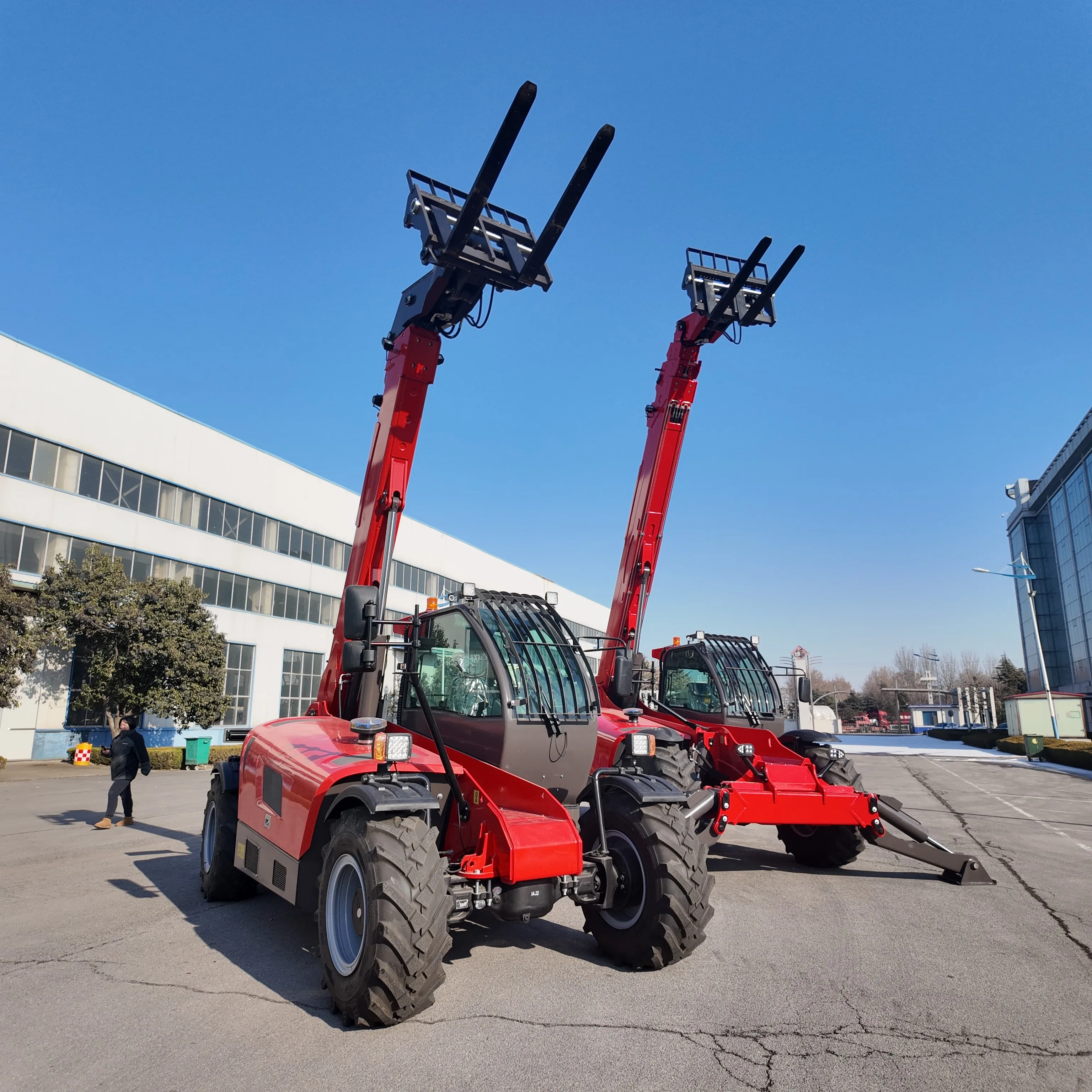 4Wd 4 Tons Load Capacity 17m Lifting Height Telescopic Boom Forklift Loader Crab Walk Flexible Operation Telescopic Telehandler